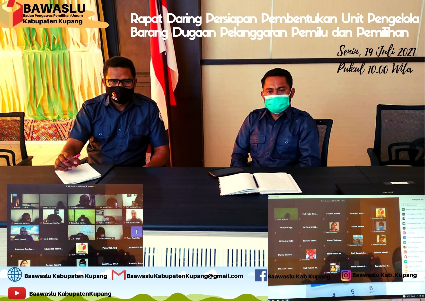 Persiapan Pembentukan Unit Pengelola Barang Dugaan Pelanggaran (BDP) Pemilihan Dan Pemilu Bawaslu NTT Gelar Rapat Dalam Jaringan