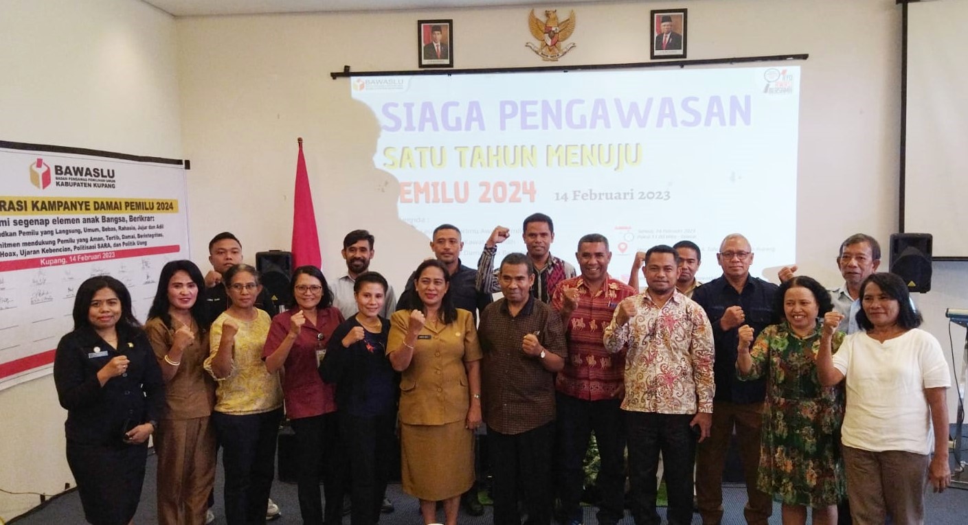 Satu tahun menuju Pemilu 2024, Bawaslu Kab Kupang mengajak Masyarakat terlibat dalam Komunitas Digital "Jarimu Awasi Pemilu"