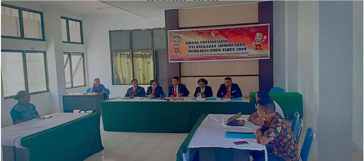 Bawaslu Kabupaten Kupang Gelar Sidang Dugaan Pelanggaran Administrasi Pemilu 2019