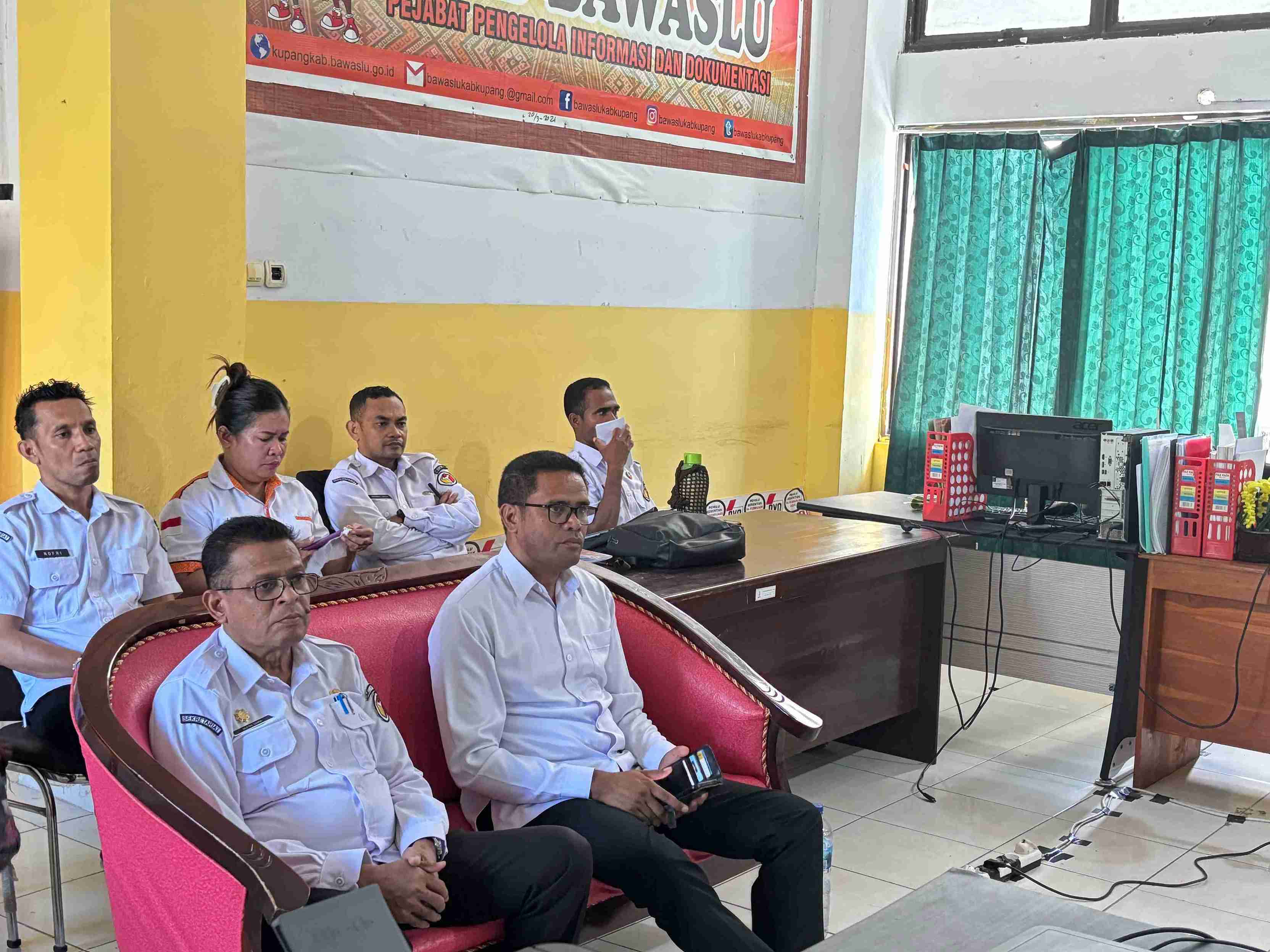 Bawaslu Kabupaten Kupang Ikuti Peluncuran Learning Management System (LMS)