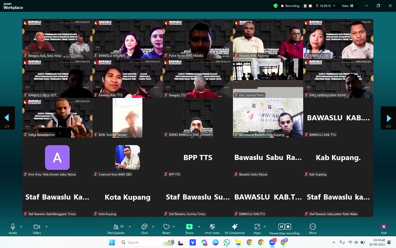 Bawaslu Kupang Ikuti Pembinaan Kearsipan dan Ketatausahaan