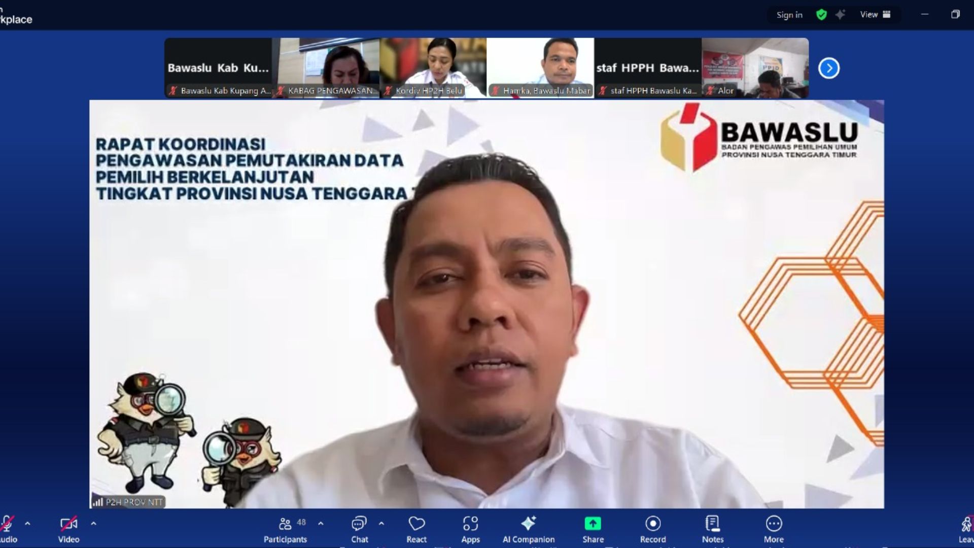 Bawaslu Kabupaten Kupang Ikuti Rakor Pengawasan PDPB Triwulan III Tahun 2025