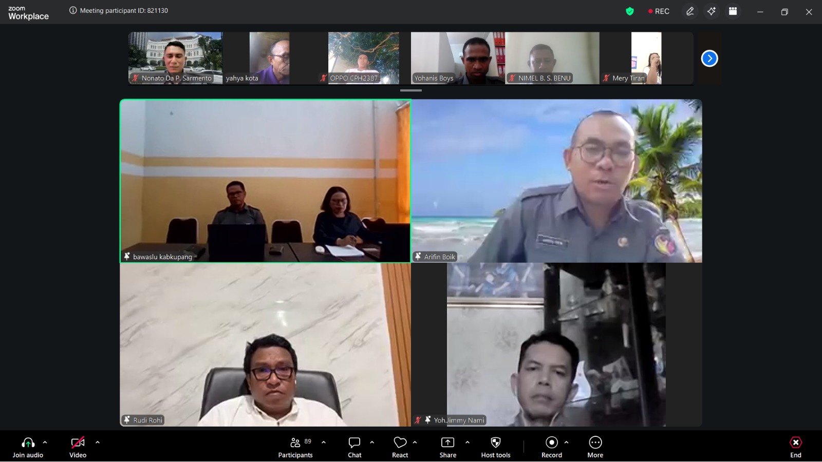 Lewat forum virtual, Bawaslu Kupang Konsolidasikan Pengawasan  dan Literasi Demokrasi