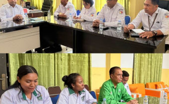 Pimpinan Bawaslu Kabupaten Kupang bersama Pengurus DPC PKB Kabupaten Kupang saat melakukan Konsolidasi Demokrasi di Kantor Bawaslu Kabupaten Kupang