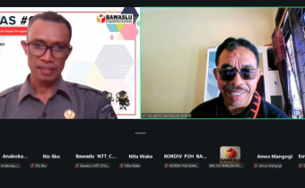 Tangkapan layar Dr. Marselus Robot, M.Si. Akademisi Undana Kupang saat menyampaikan materi pada Gemas Edisi Enam Bawaslu Kabupaten Kupang
