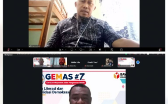 Tangkapan layar Narasumber Farhan Suhada, S.Sos., M.Si Akademisi Universitas Muhammadiyah Kupang dan Alfred O. Ena Mau, S.Sos., M.Si Akademisi Universitas Undana Kupang saat menyampaikan materi pada Gemas Edisi VII