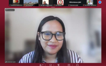 Tangkapan Layar Andraviani Fortuna Umbu Laiya, S.H., M.H., aktivis sekaligus Ketua GMKI Cabang Kupang saat membawa materi pada Gemas Edisi VIII Bawaslu Kabupaten Kupang